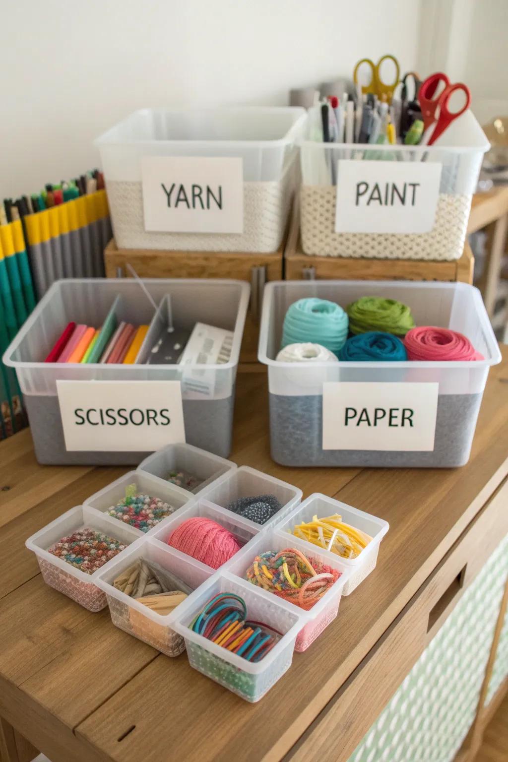 Labels make it simple to locate what you need fast, saving time and minimizing clutter.