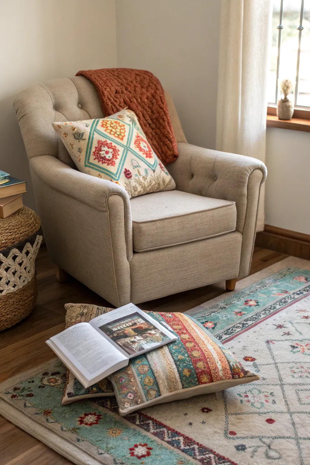 Charming accents introduce warmth and character to your library.