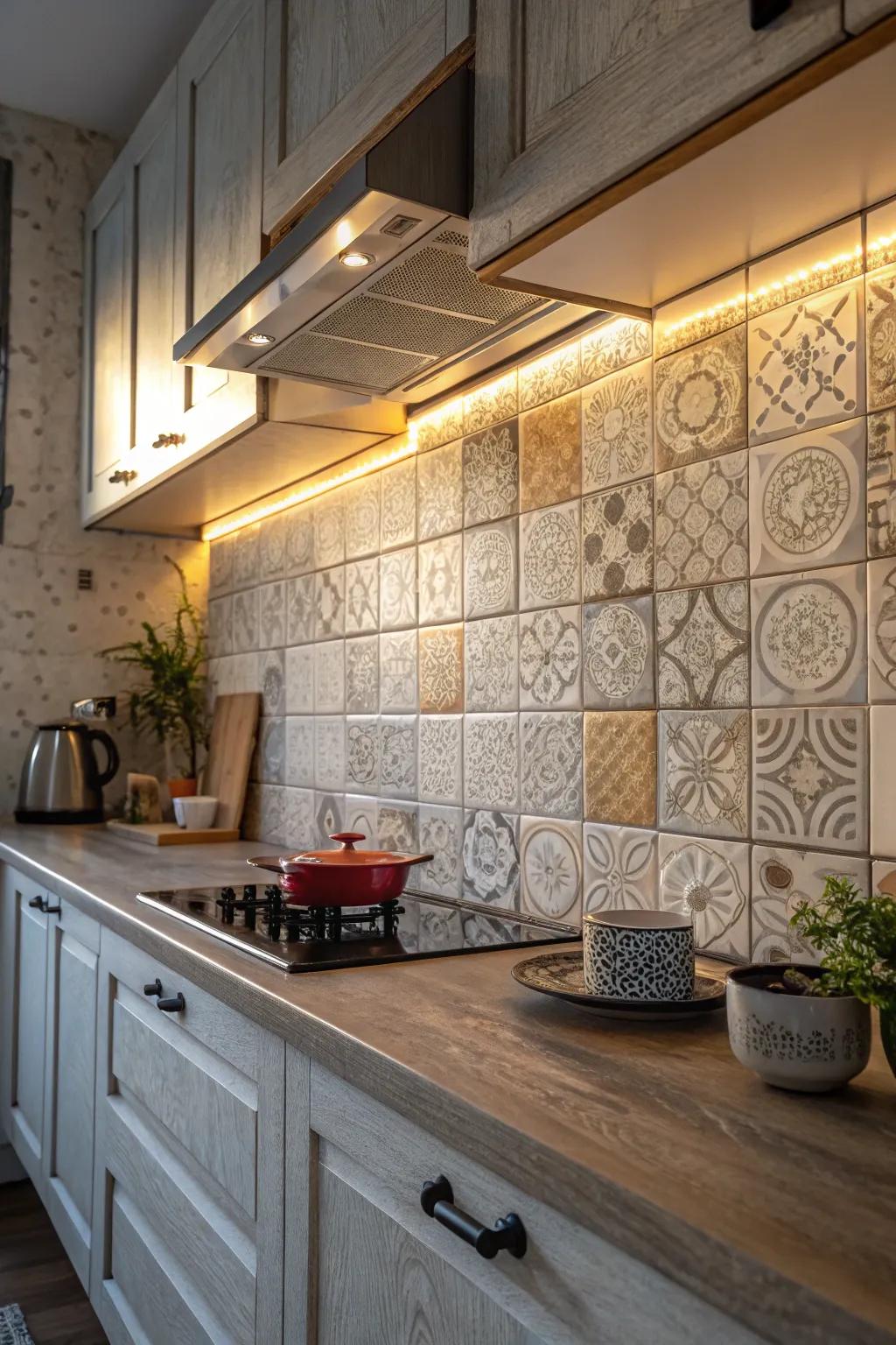 Tactile surfaces bring depth to your kitchen.