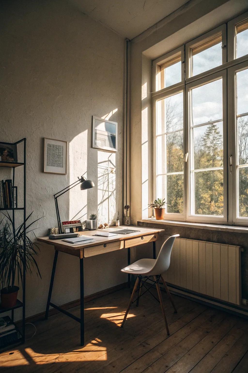 Natural light can transform your workspace into a refreshing retreat.