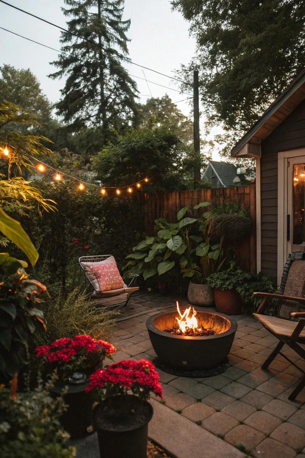 Vegetation brings tranquility and seclusion to your patio.