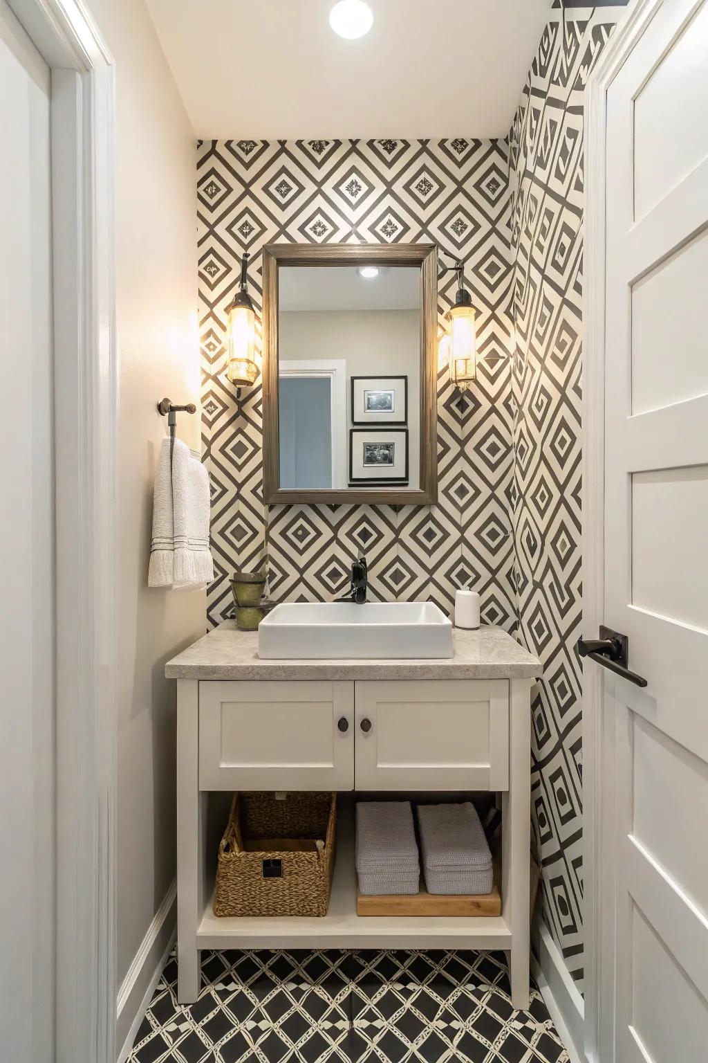 Highlight walls serve as a captivating focal point.