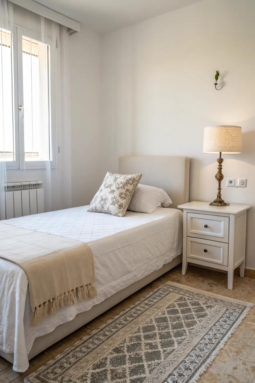 Embrace simplicity for a tranquil and clutter-free space.