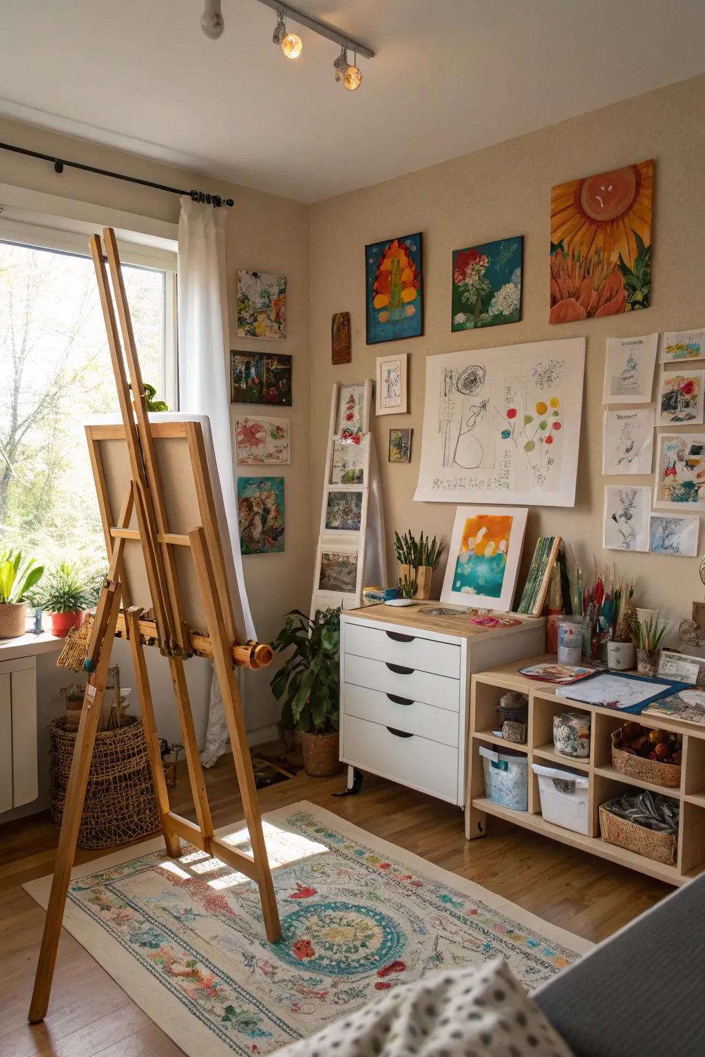 An artistic space fuels creativity and inspiration.