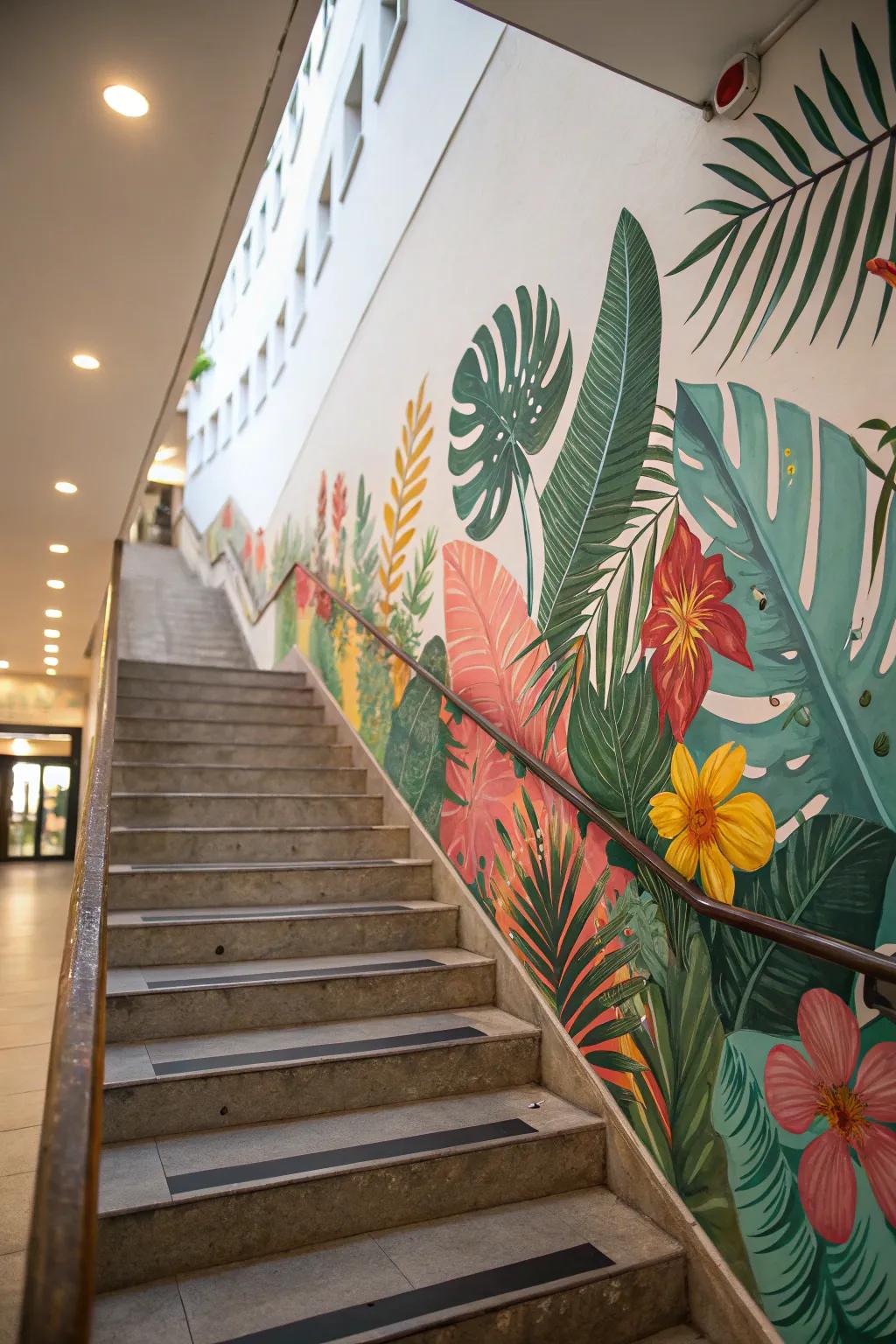 Transform your staircase into an isle getaway.