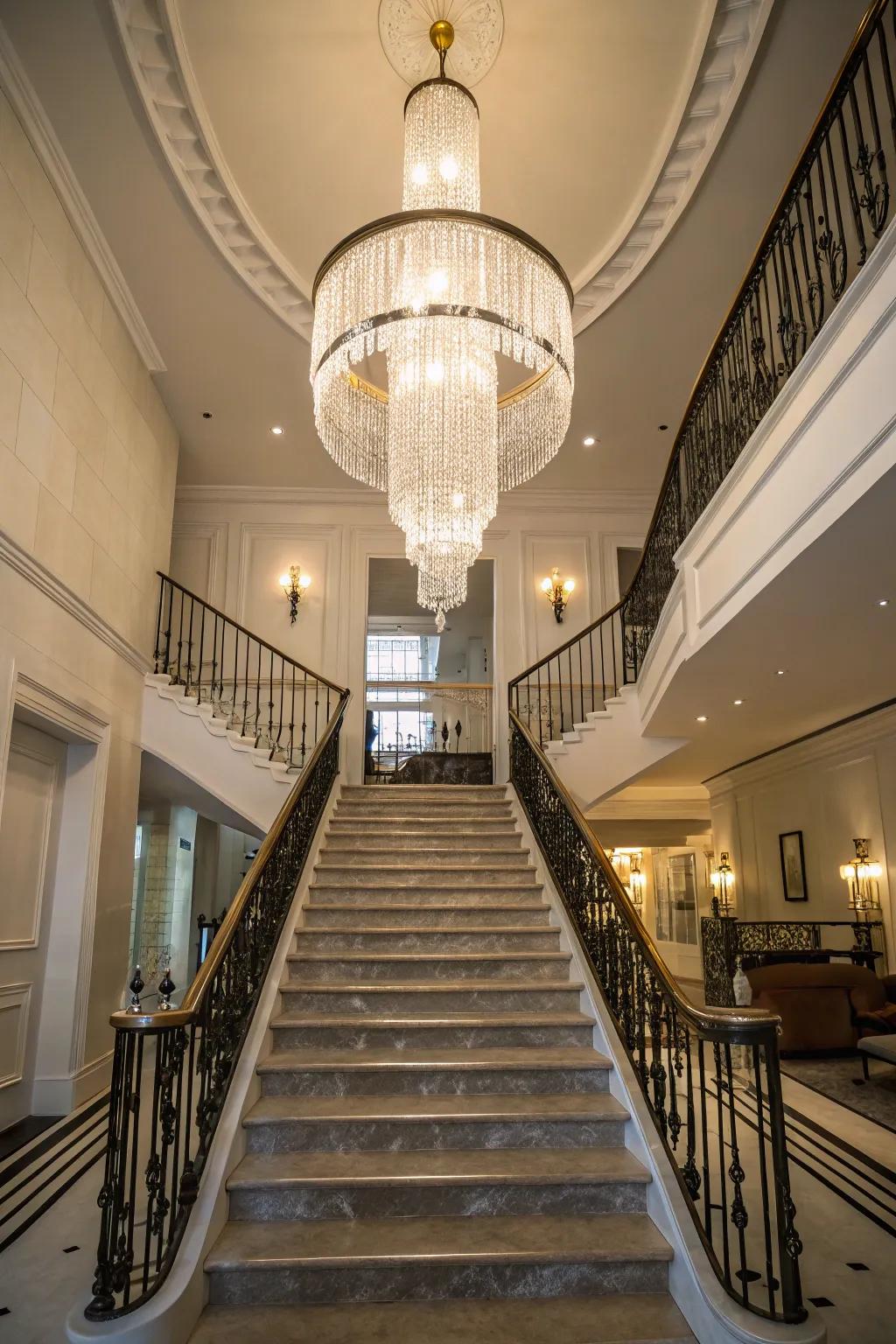 Enhance your staircase with striking lighting options.