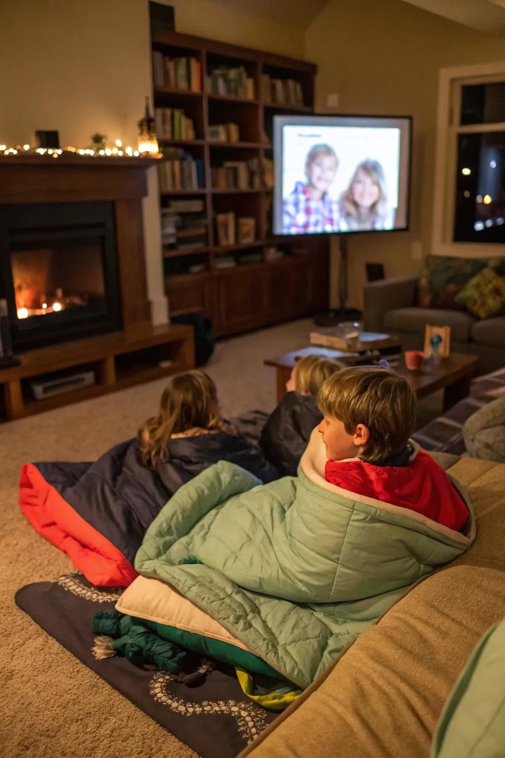 Savor a cozy slumber party filled with films and fun.