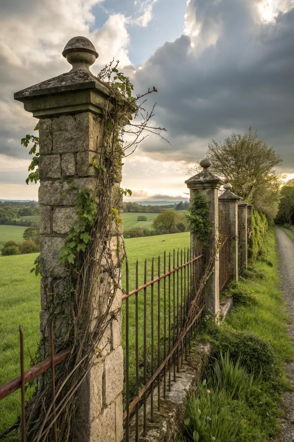 Elevate your boundary with the strength of rock columns.