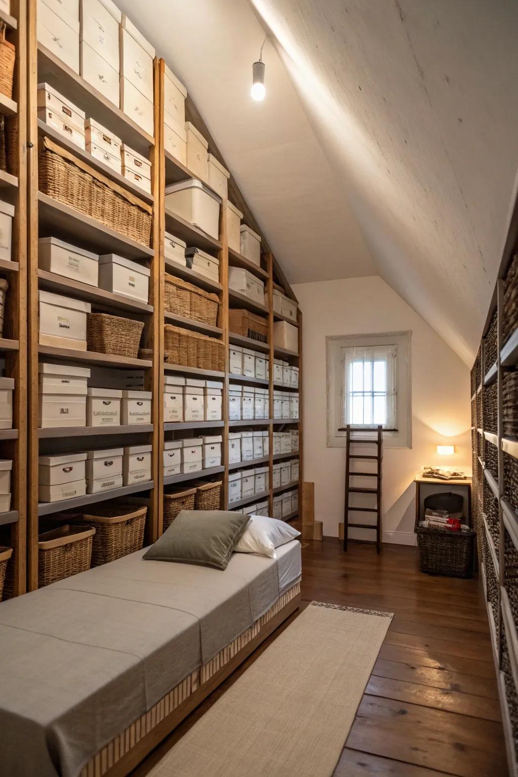 Utilize vertical space to gain more storage.