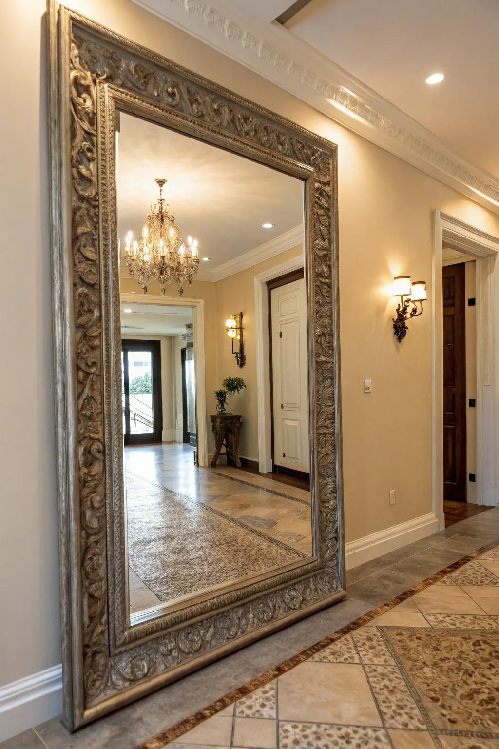 Mirrors amplify the perception of space and brightness within your entryway.