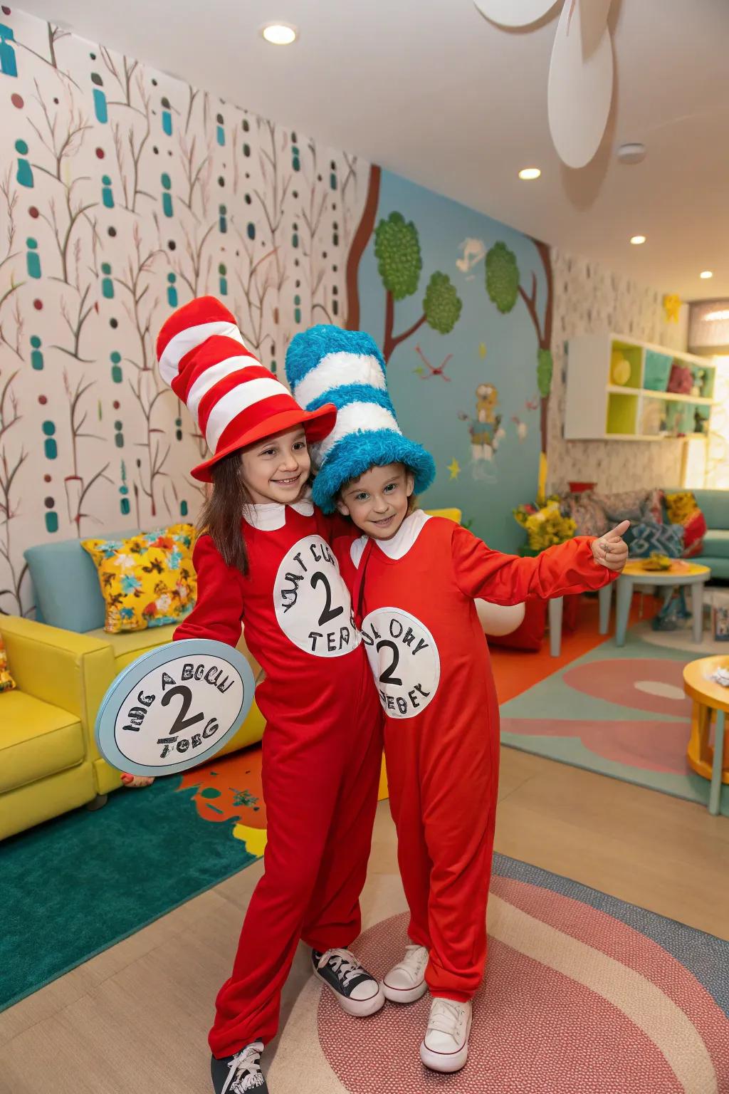 Double trouble: twins as 'Item One' and 'Item Two'.