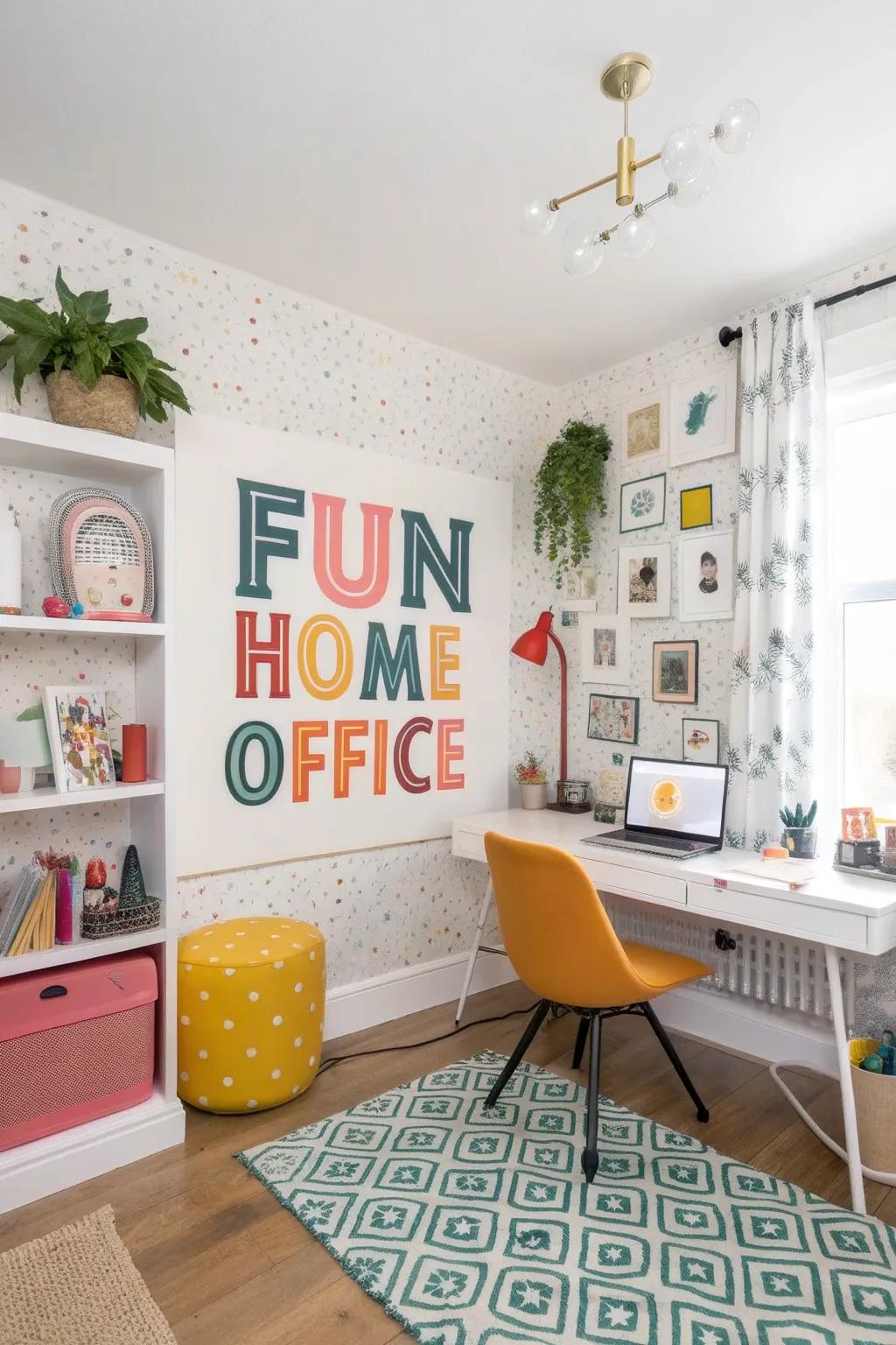 Delightful lettering adds happiness and inventiveness.