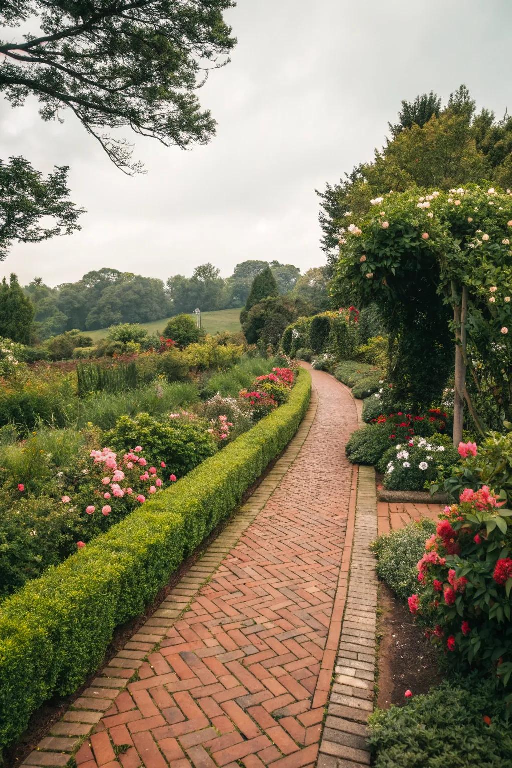 Brick walkways deliver a timeless sophistication that suits any garden environment.
