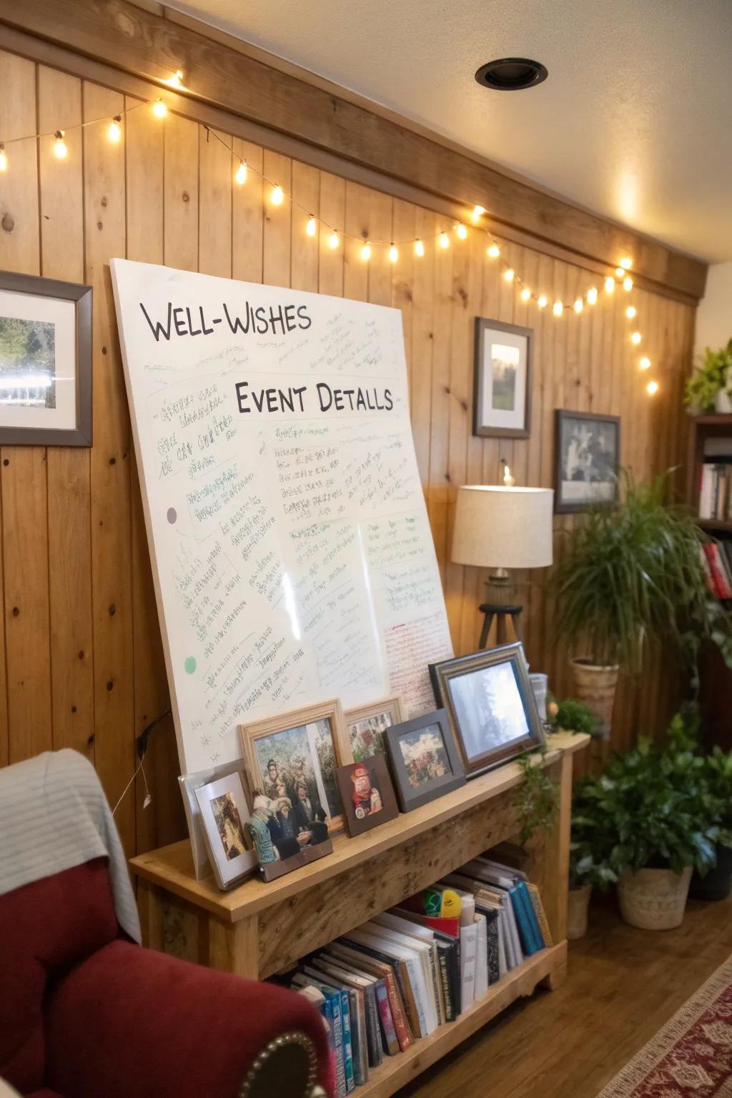 A collaborative poster adorned with genuine expressions of thanks.