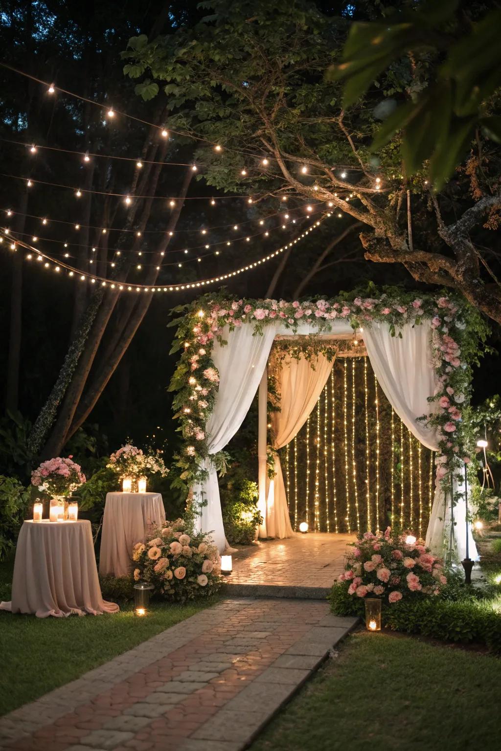 Enchantment beneath the constellations with filament strands.