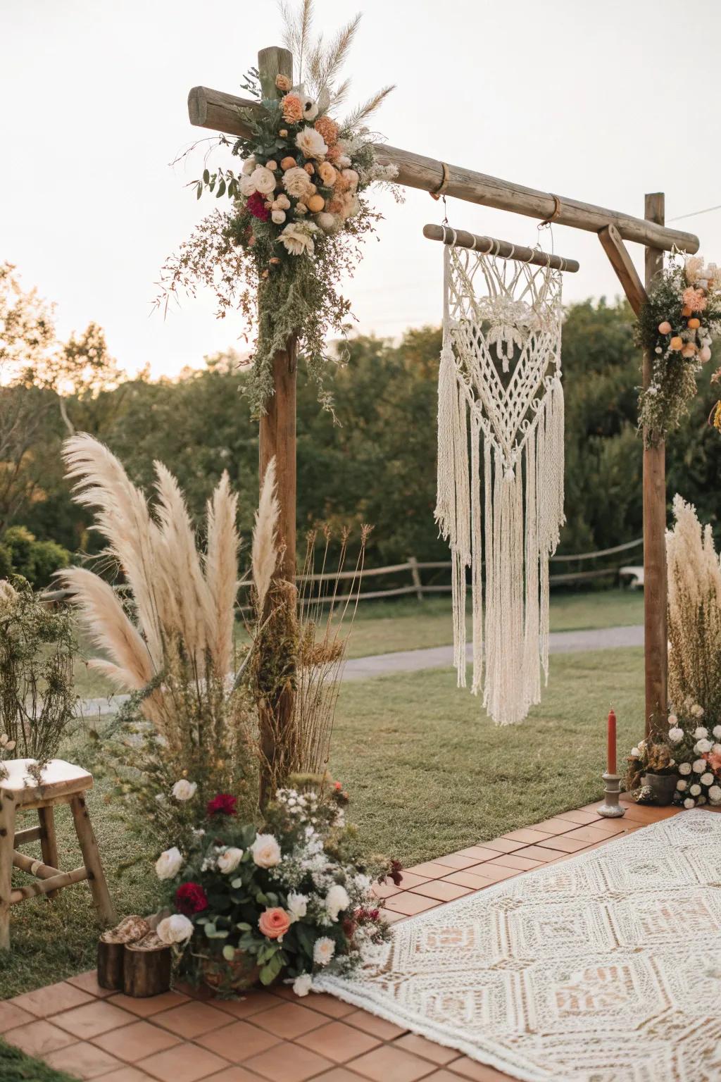 A bohemian wedding theme that captures free-spirited elegance.