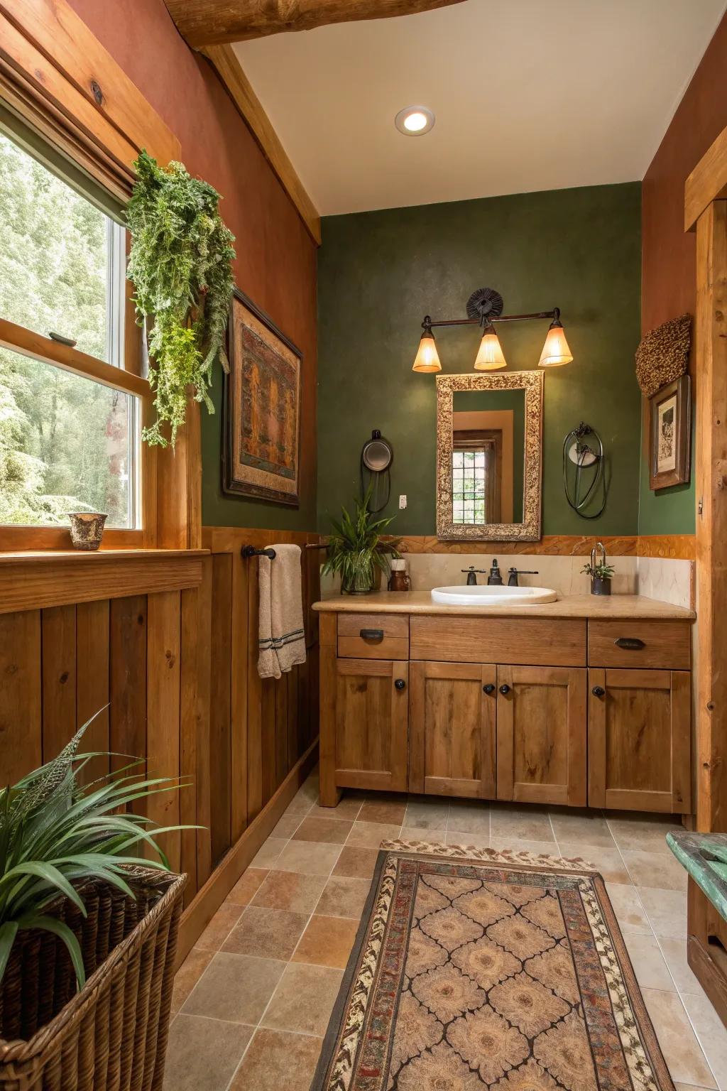 Earth hues help your area feel comfortable and inviting.