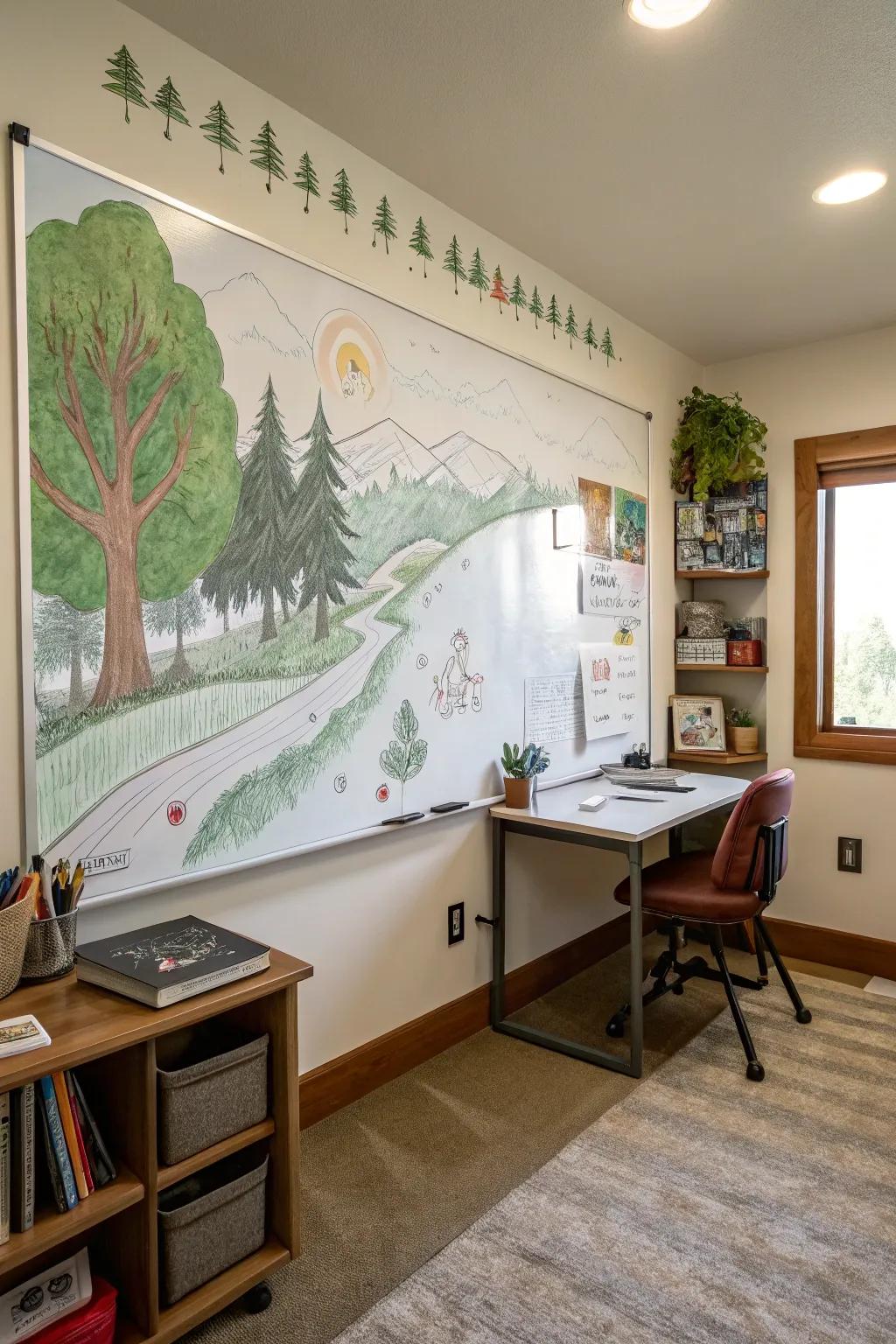 Welcome the outdoors in with soothing nature-inspired drawings.