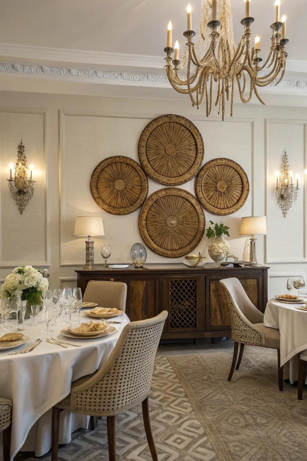 Attain balance with harmonious wicker styling.
