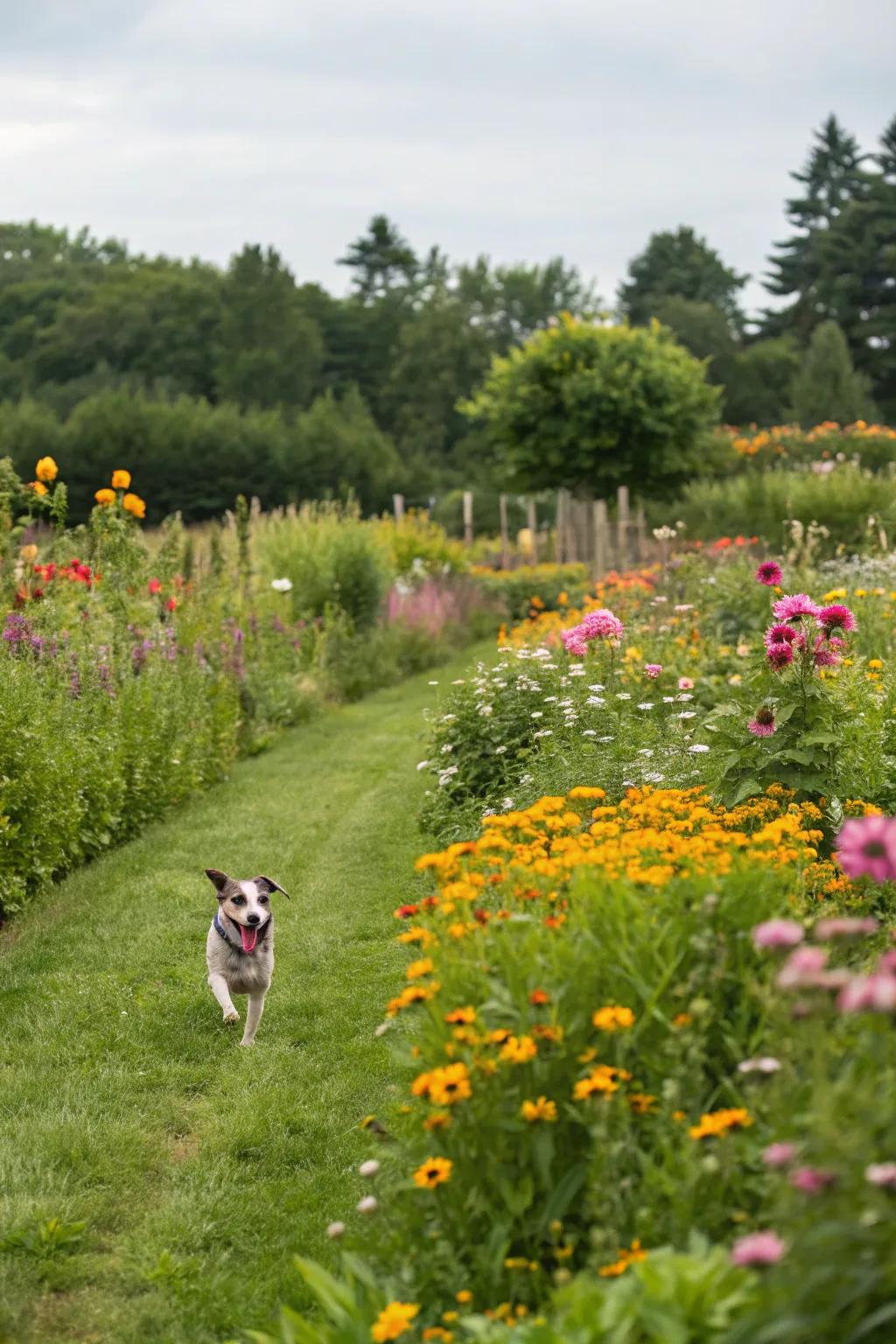 A delightful wildflower garden to share with our furry friends.