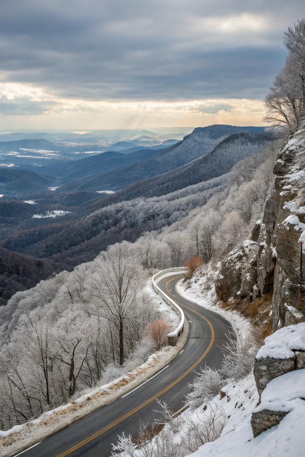 Witness stunning panoramas on a picturesque drive along the Blue Ridge Mountains.
