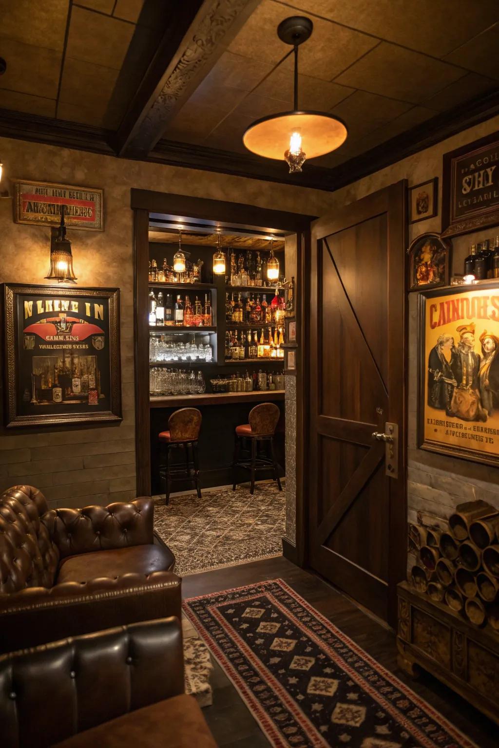 A speakeasy-style bar that takes you back to the roaring twenties.