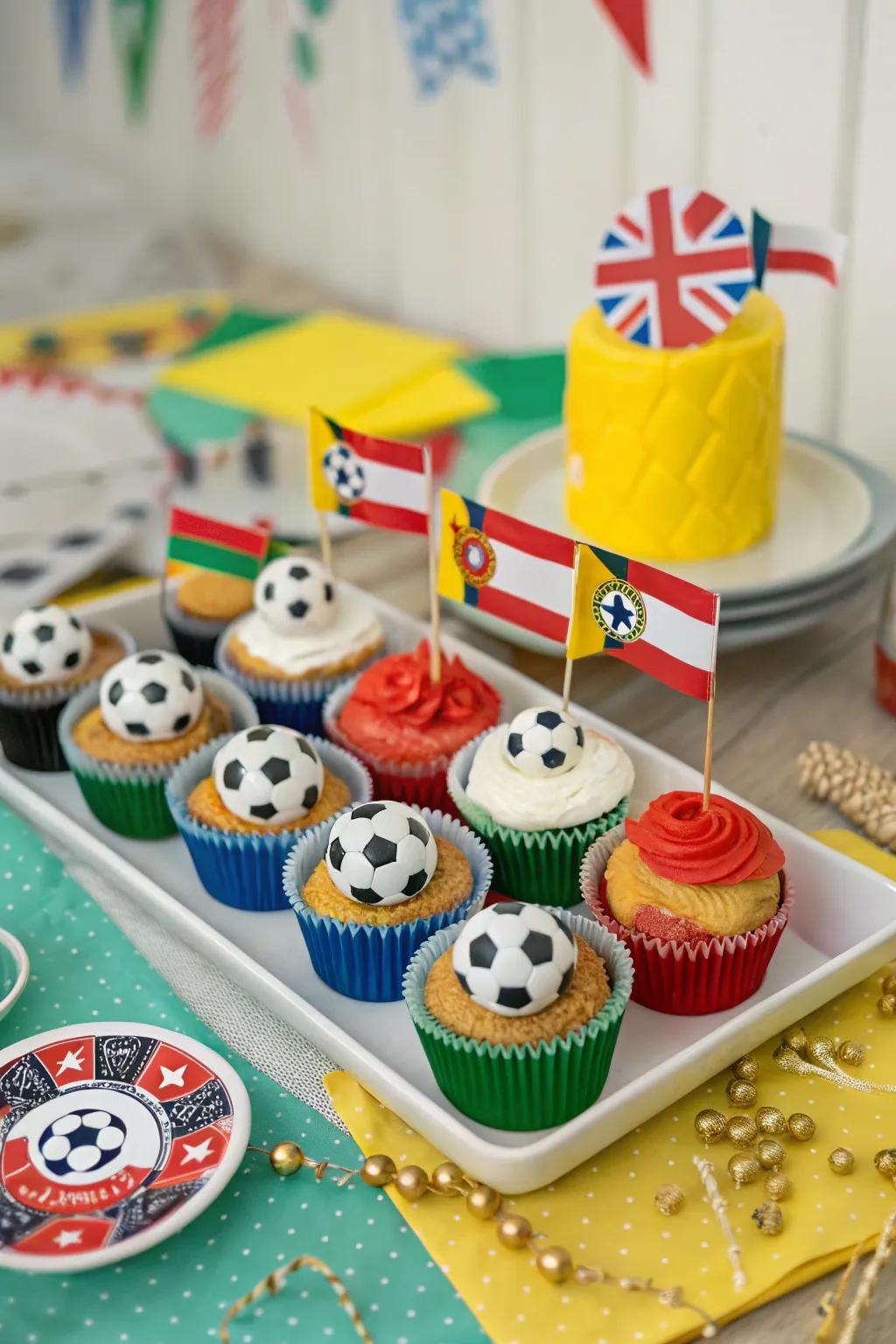 Desserts that highlight team spirit and add a delightful touch to the gathering.