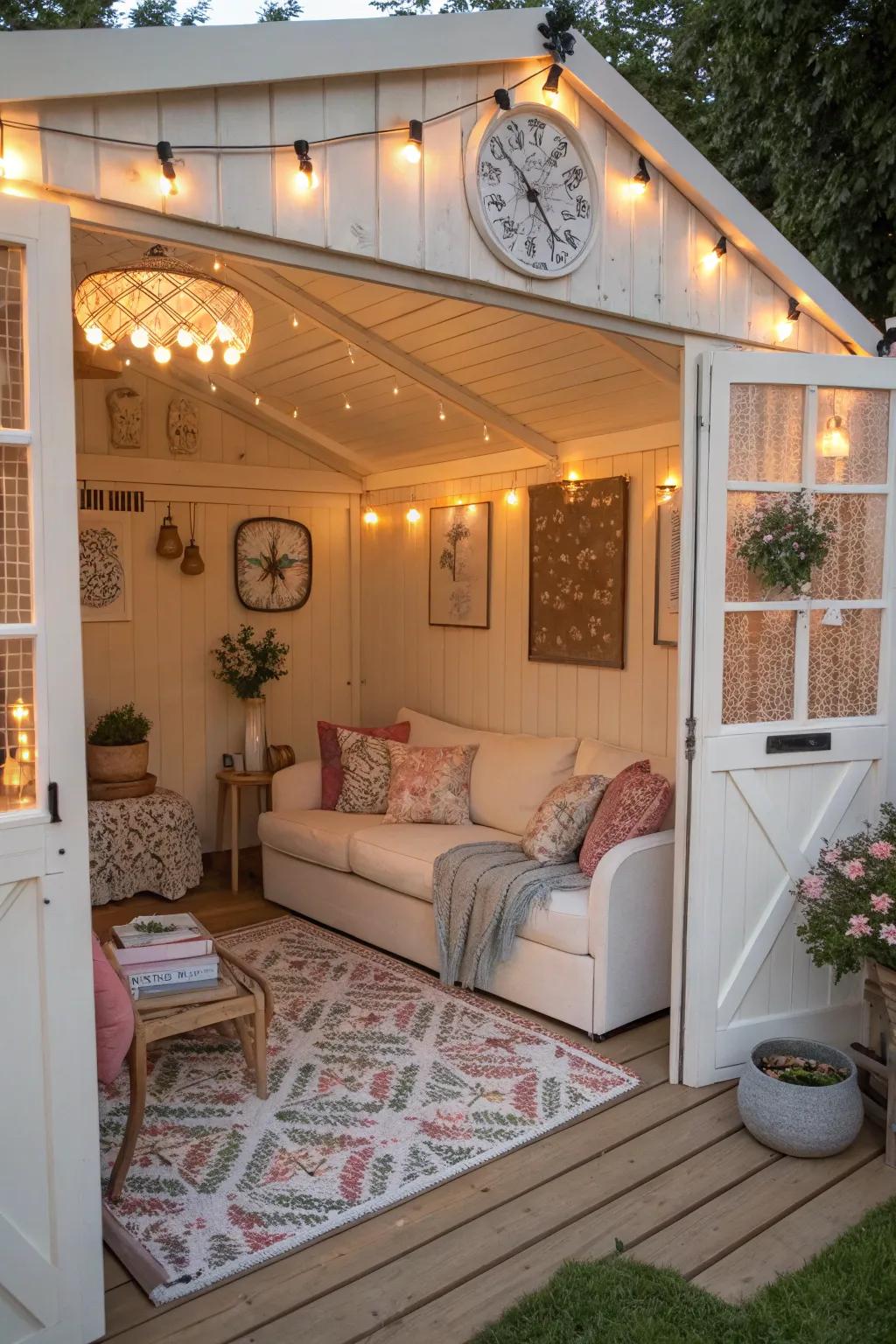 Create a personal escape with a sanctuary inside your shed.