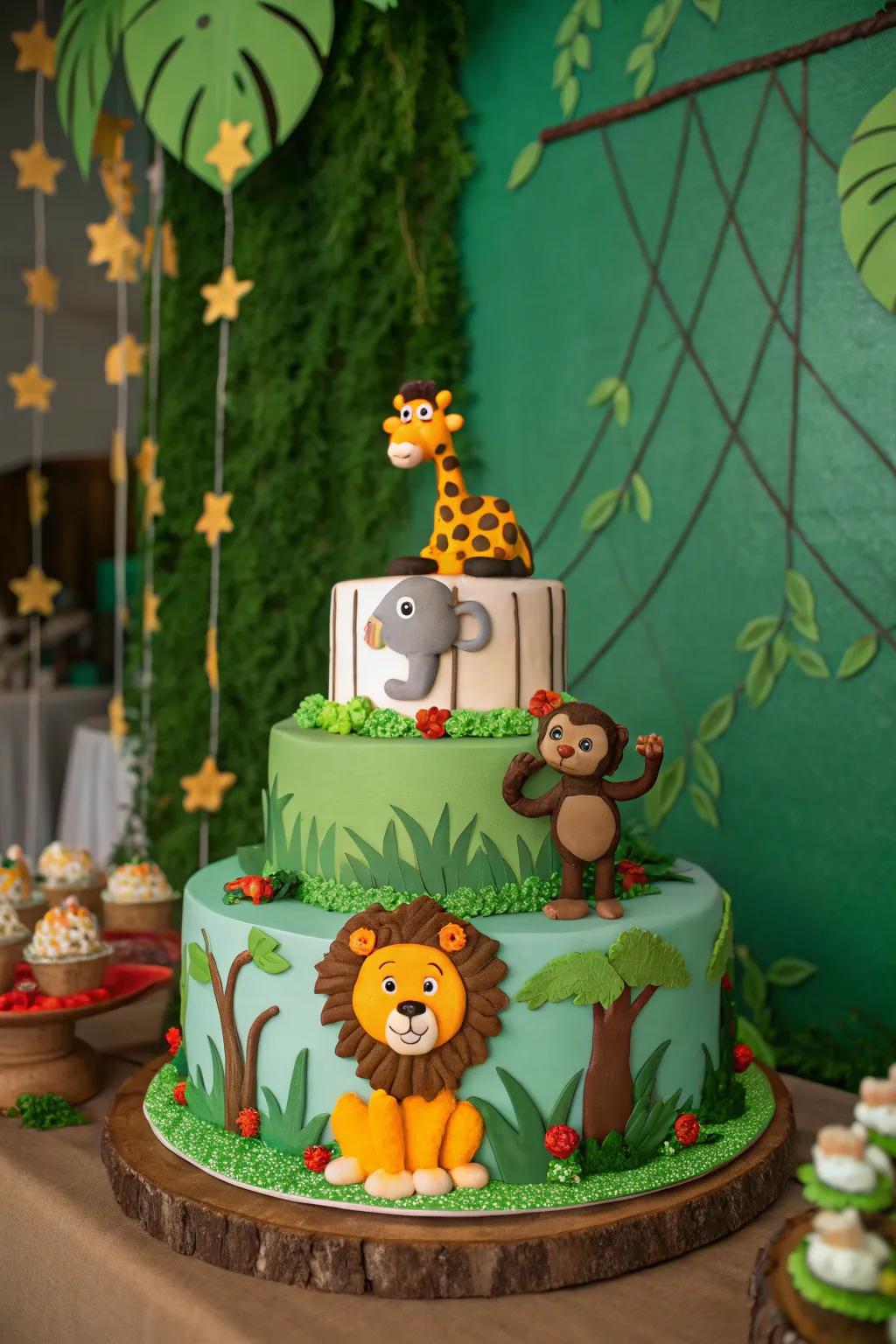 A beautifully themed dessert makes a delightful centerpiece for your child's first birthday.