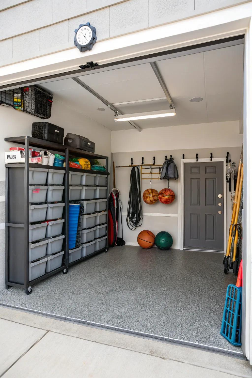 Keep everything in order with a dedicated area for all your sporting goods.