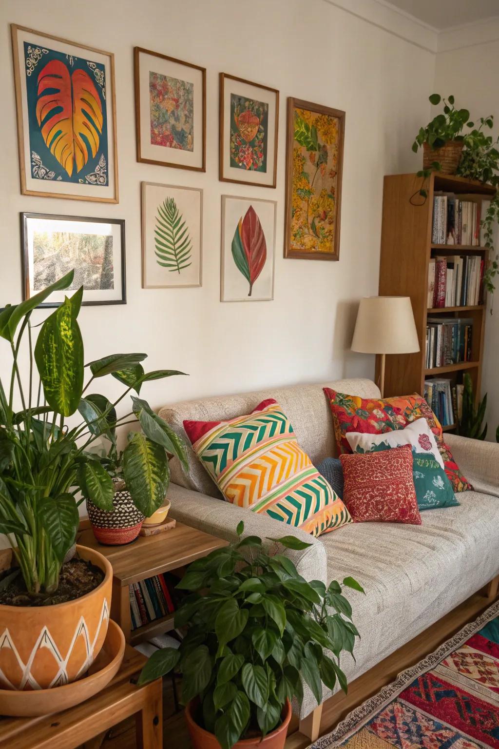 Decorative accents inject warmth and personality.