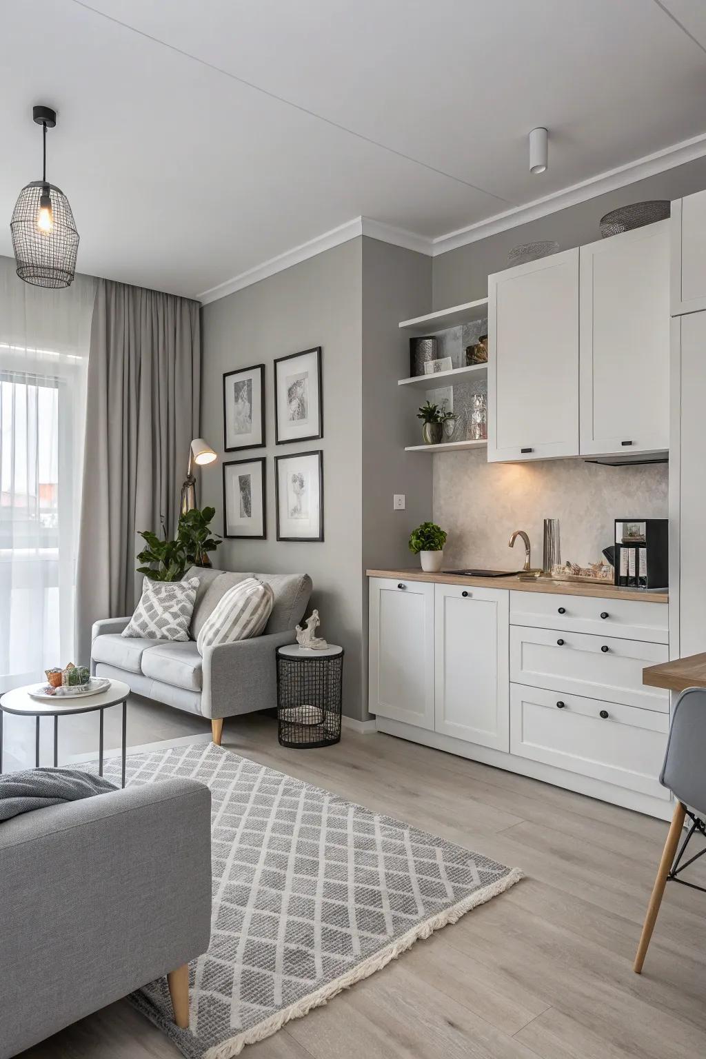 A uniform color scheme creates a feeling of openness