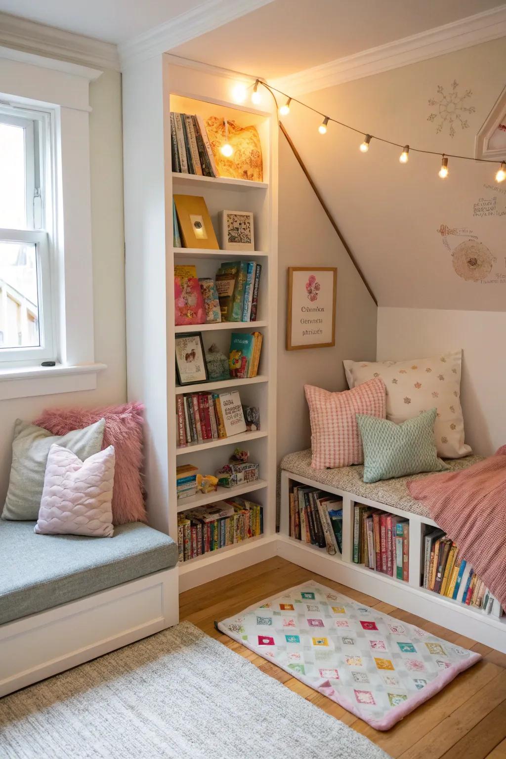 An enchanting literary recess ideally oriented toward storytelling exploits.