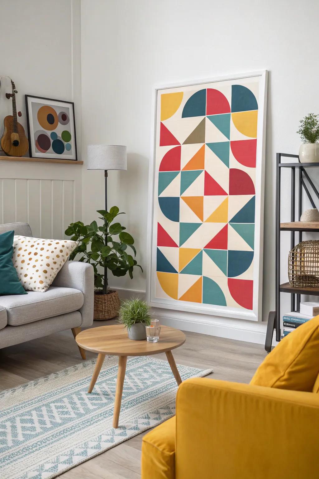 Symmetrical patterns incorporate a modern edge to any area.