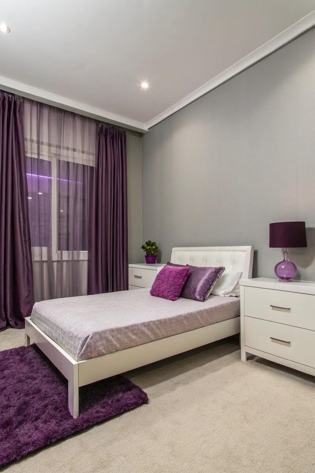 Where modern design meets violet elegance.