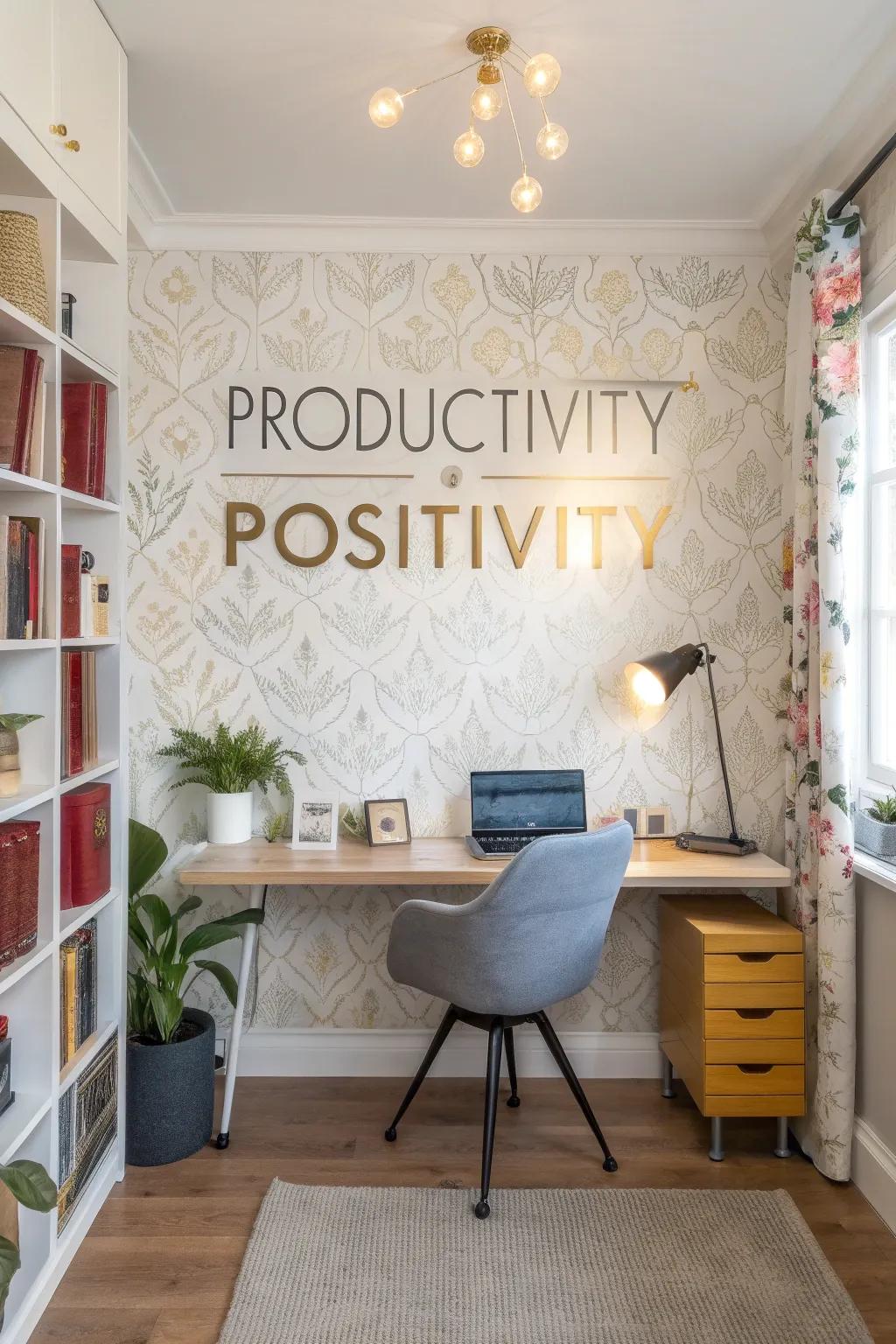 Transform your walls into a wellspring of daily inspiration with motivational quotes.