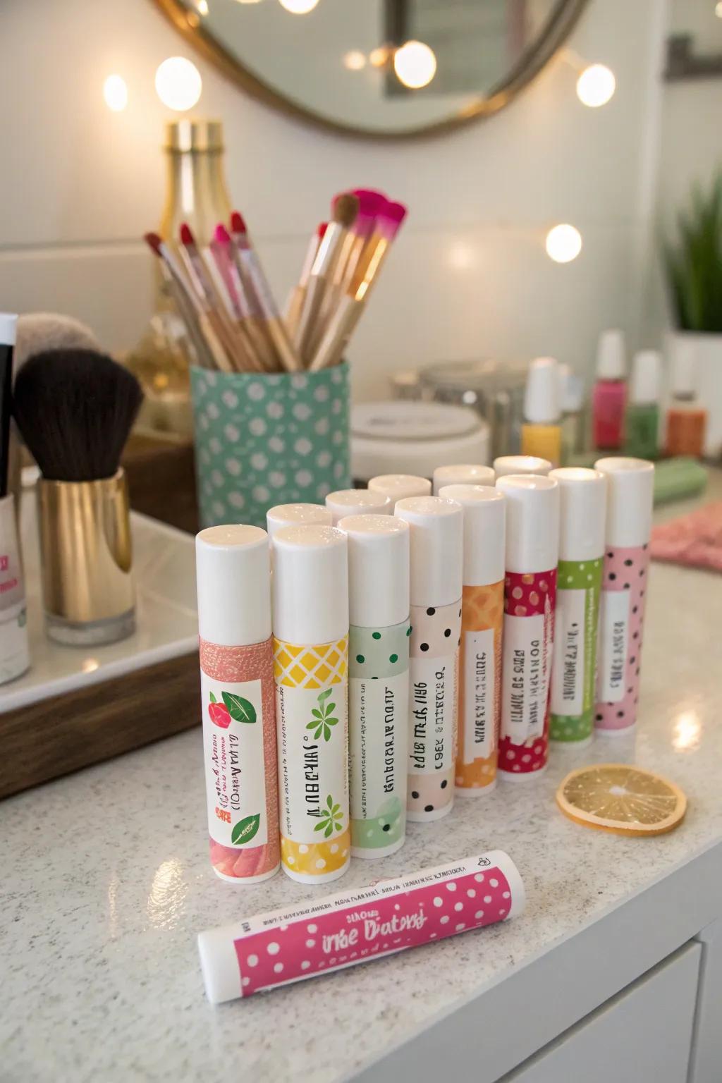 Unique lip balm is equally amusing and useful.