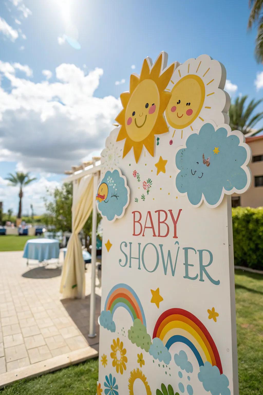 Meteorological-themed decorations contribute a bright and joyful sensation to your celebration.