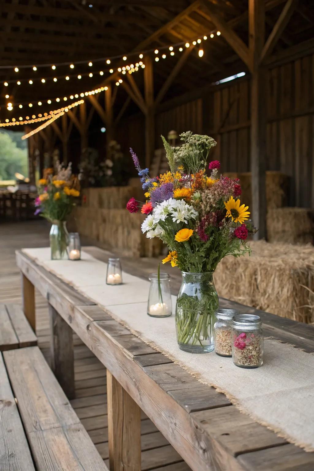 Botanical plans include a burst of color to barn decorating.