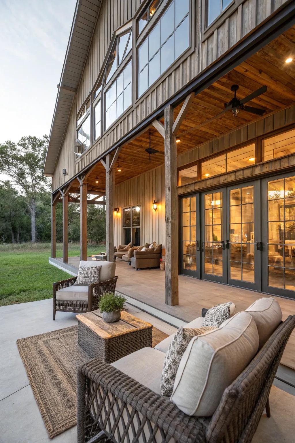 An inviting open veranda encourages relaxation and conversation.