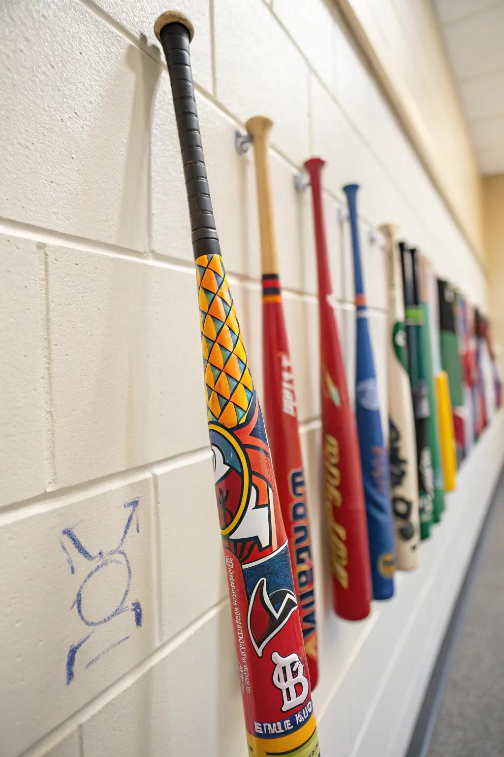 Personalized sticks add a unique flair.