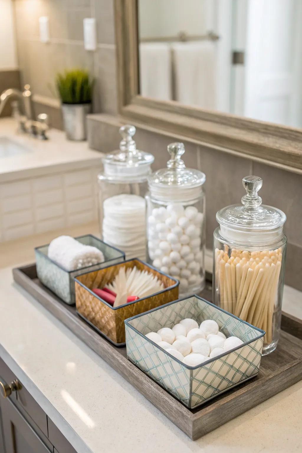 Stands and canisters keep your must-haves stylishly organized.
