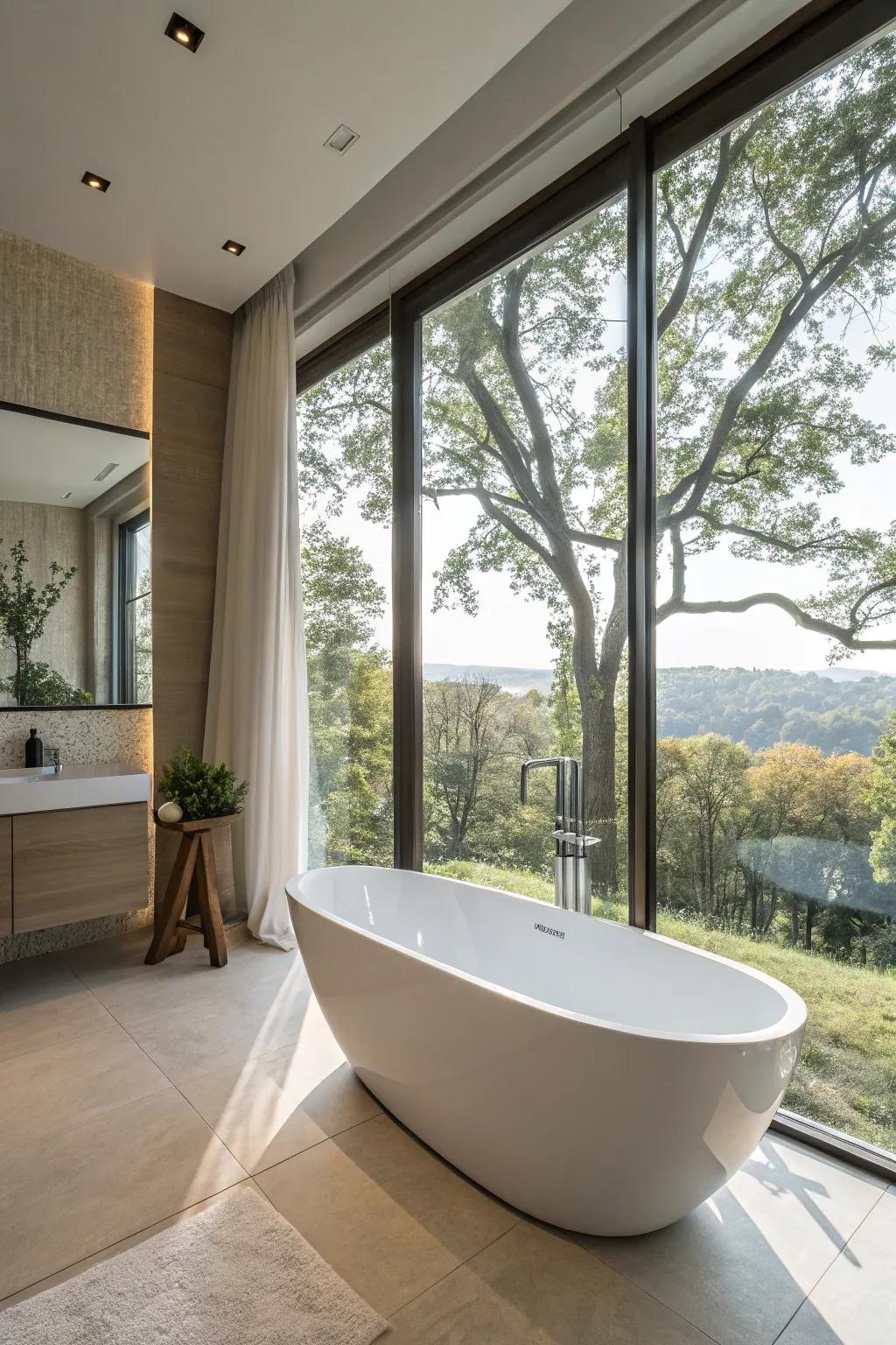 Sunlight accentuates the charm and atmosphere of your bath area.