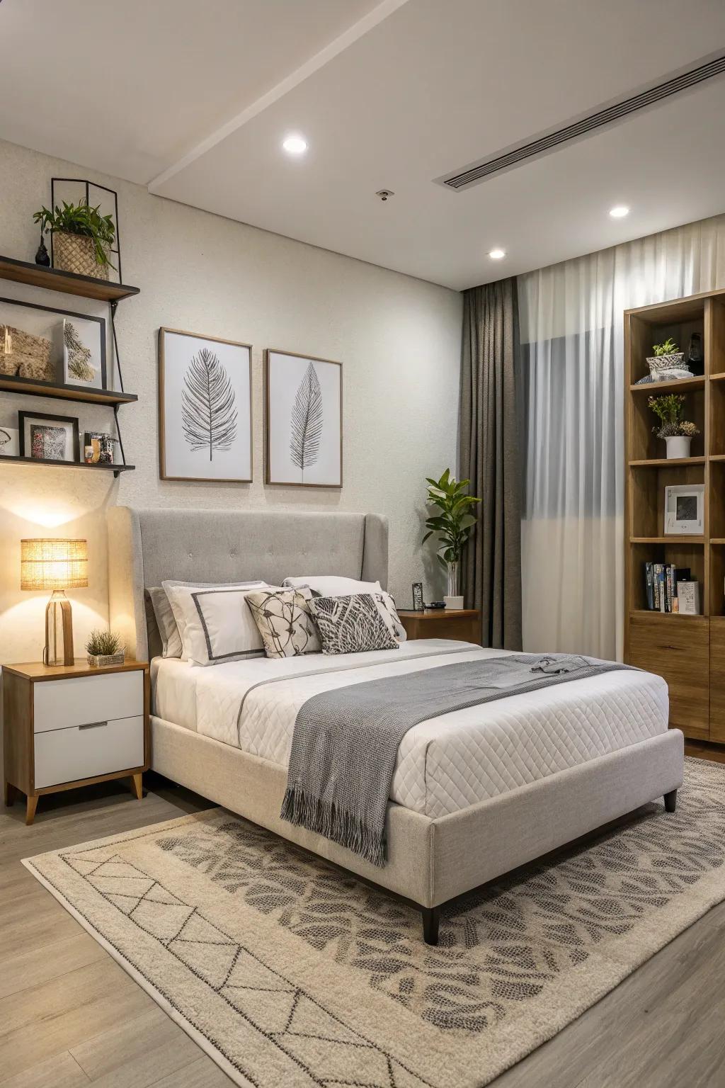 A simple bed band provides a secure, custom appearance.