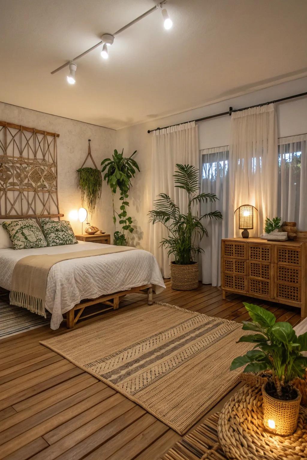 Bamboo flooring merges sustainability with unique natural appeal.