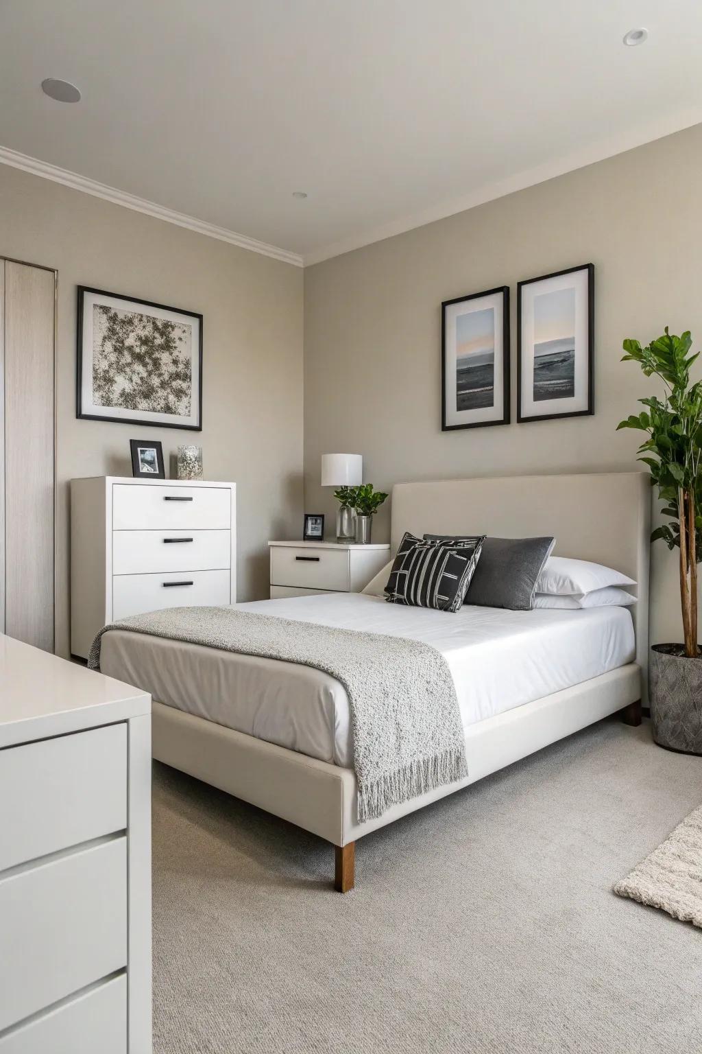 Sleek furniture accentuates modern visual appeal.