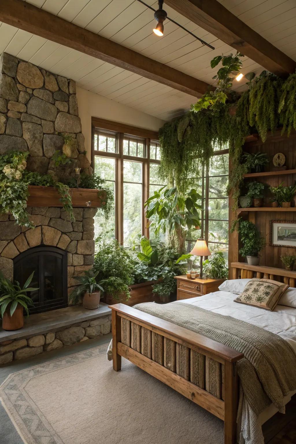 Elevate your haven's organic vibe with natural decor.