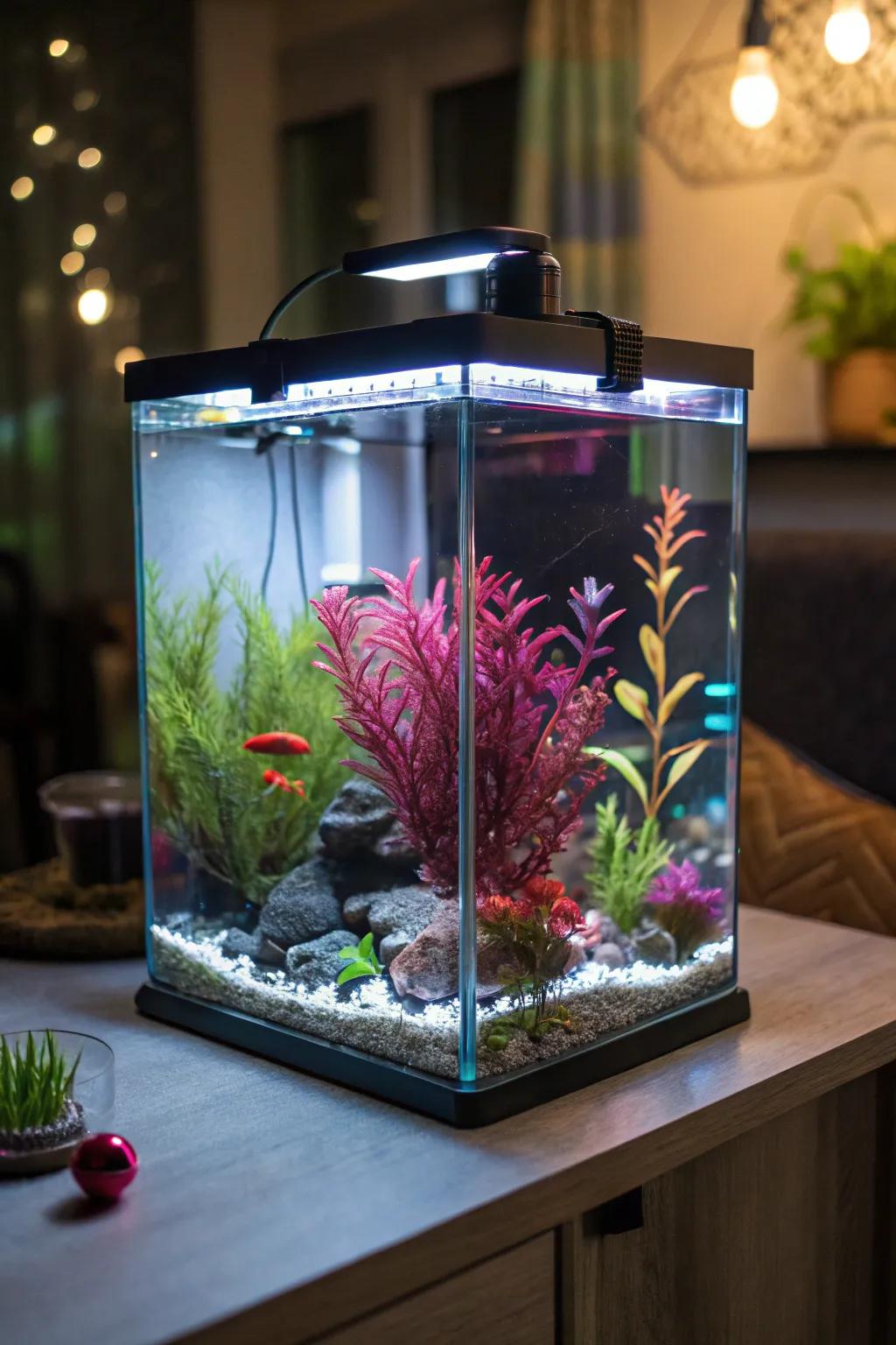 LEDs transform your tank into a mesmerizing spectacle.