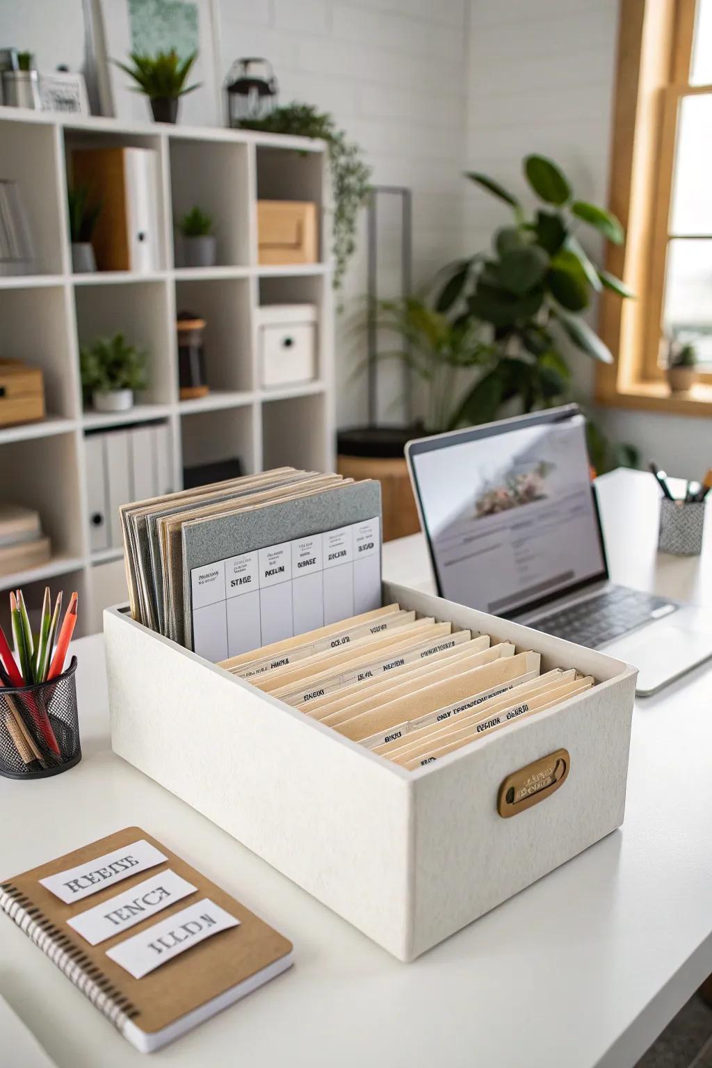 With a tickler folder system, never miss a payment.