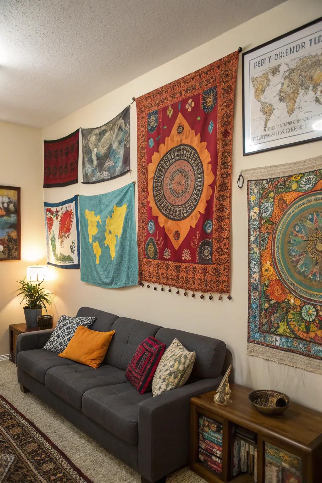 Cultural art introduces a global character to your decor.